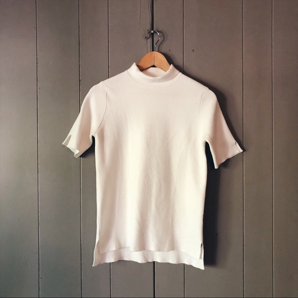 zara knit short sleeve top
